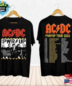 2024 Acdc Pwr Up World Tour Shirt Rock Band Graphic Fan Gift Sweatshirt Unisex