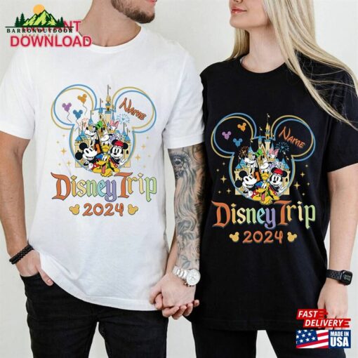 2024 Disneyland Family Vacation Custom Png Trip Design Mickey And Friends Magic Kingdom Classic T-Shirt