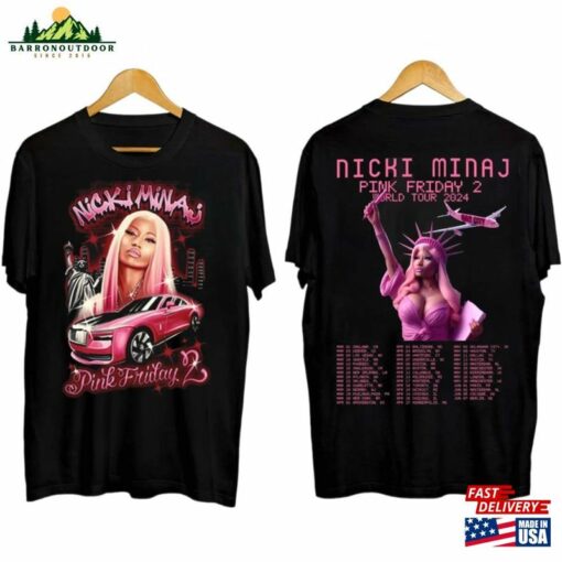 2024 Nicki Minaj Tour T-Shirt Pink Friday 2 Concert Fan Gift Hoodie Unisex