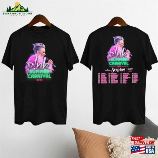 2024 P!Nk Pink Tour Graphic T-Shirt Summer Carnival Tee Singer Shirt Sweatshirt Classic