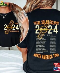 2024 Total Solar Eclipse North America Tour Shirt Astronomy Lover Gifts Hoodie Unisex 2024 Total Solar Eclipse North America Tour Shirt Astronomy Lover Gifts Hoodie Unisex