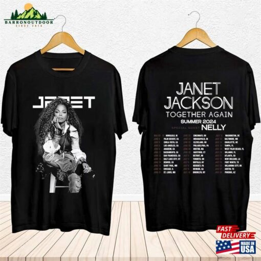 2024 Tour Janet Jackson Together Again T-Shirt 90S Vintage Shirt Fan Gifts Hoodie Classic