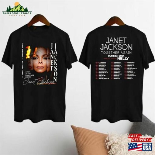 2024 Tour Janet Jackson Together Again T-Shirt 90S Vintage Shirt Fan Gifts Hoodie Unisex