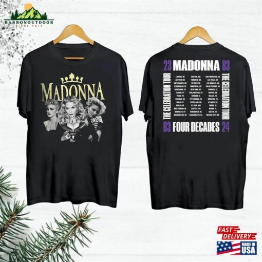 2024 Tour Madonna The Celebration T-Shirt 90S Vintage Shirt Four Decades Hoodie