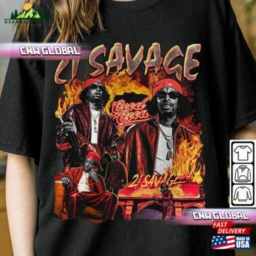 21 Savage Rap Shirt Usher Summer Walker Good 2023 Vintage 90S Y2k Graphic Tee Hoodie Classic