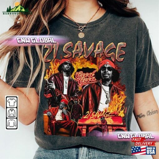 21 Savage Rap Shirt Usher Summer Walker Good 2023 Vintage 90S Y2k Graphic Tee Hoodie Classic