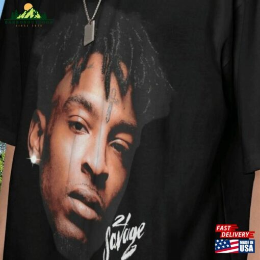 21 Savage T-Shirt Homage Graphic Shirt Merch Classic