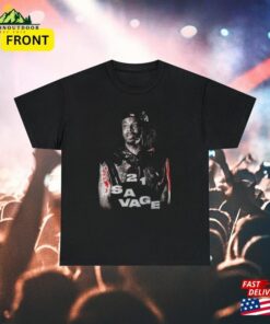 21 Slaughter Gang Savage It’s All A Blur Tour Knife T-Shirt 2023 Iaab Drake Concert Merch Heavy Cotton Quality Sweatshirt Classic