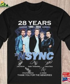 28 Years 1995 – 2023 Nsync Thank You For The Memories Signatures T-Shirt Shirt Vintage Classic Sweatshirt