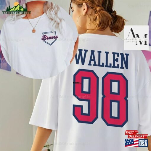 2Sided 98 Braves T-Shirt Baseball Shirt Wallen Country Music Unisex Sweatshirt