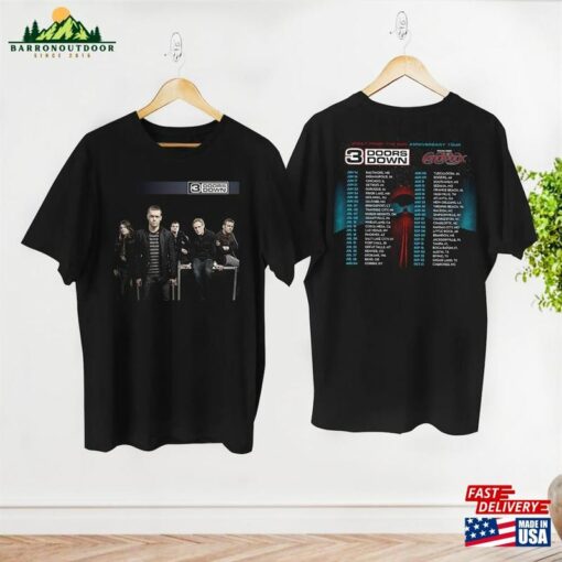 3 Doors Down Rock Band Concert Tour 2023 Shirt Away From The Sun Anniversary T-Shirt Sweatshirt