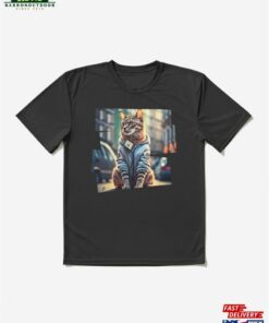 4 Cat Sitting With A Cellphone Design For Gift In Vintage And Retro Style Newest T T-Shirt Classic