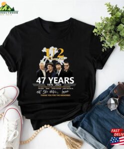 47 Years Of U2 Band Signature T-Shirt Classic Rock Shirt Vintage Unisex