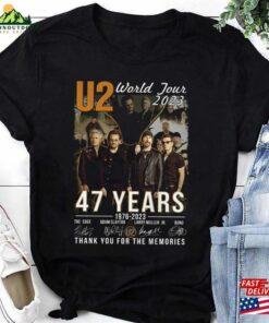 47 Years U2 Band Signature Shirt Achtung Baby Tour 2023 Sweatshirt Classic