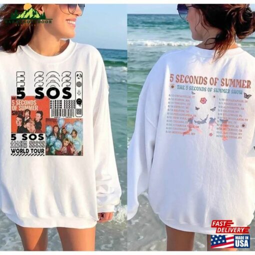 5 Seconds Of Summer 2 Sided Shirt The Show 2023 Tour 5Sos Band T-Shirt Sweatshirt