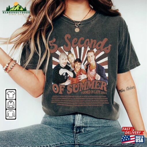 5 Seconds Of Summer Merch Music Shirt 5Sos World Tour Graphic Tee T-Shirt Sweatshirt