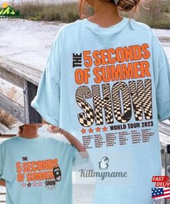 5 Seconds Of Summer Music 2 Sides Shirt Vintage The Show 2023 Tour Merch Hoodie T-Shirt Sweatshirt