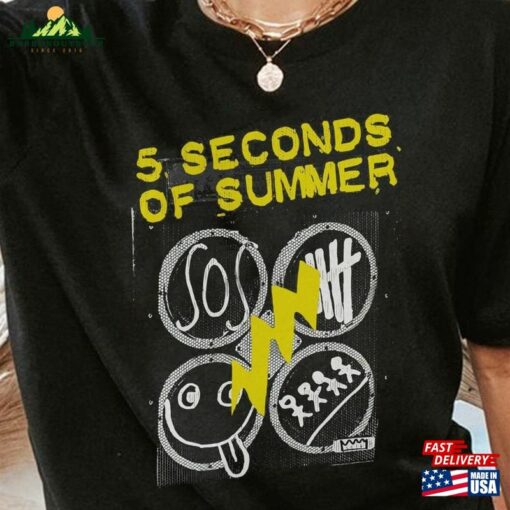 5 Seconds Of Summer Music Shirt Merch Vintage The Show 2023 Tour Sweatshirt 5Sos Classic T-Shirt