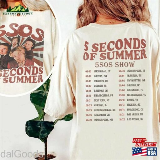 5 Seconds Of Summer Music Shirt Sos Merch Vintage The Show 2023 Tour Sweatshirt Classic