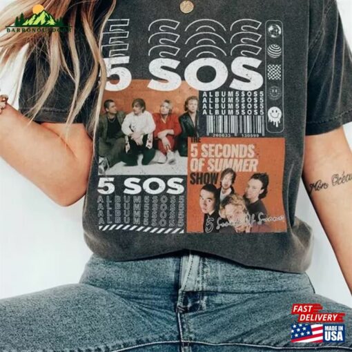 5 Seconds Of Summer Music Shirt Tour Sweatshirt 5Sos 2023 Gift Hoodie Unisex