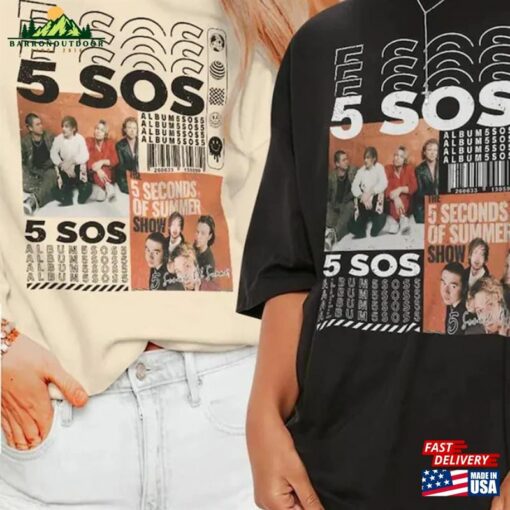 5 Seconds Of Summer Music Shirt Tour Sweatshirt 5Sos 2023 Gift Hoodie Unisex