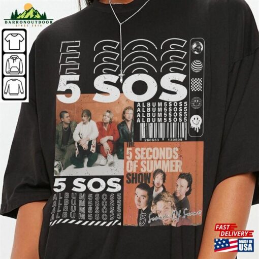 5 Seconds Of Summer Music Shirt V1 Y2k Merch Vintage The Show 2023 Tour Sweatshirt 5Sos Gift L2204mu Classic