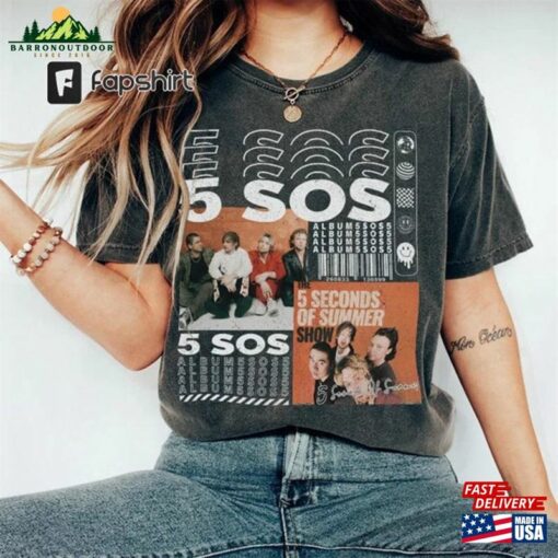 5 Seconds Of Summer Music Shirt V1 Y2k Merch Vintage The Show 2023 Tour Sweatshirt 5Sos Gift L2204mu Hoodie