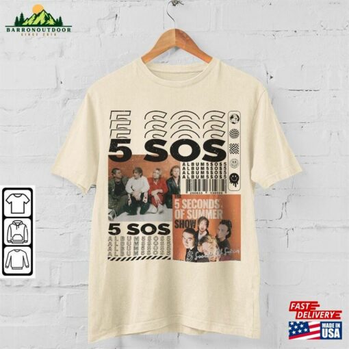 5 Seconds Of Summer Music Shirt V1 Y2k Merch Vintage The Show 2023 Tour Sweatshirt 5Sos Gift L2204mu Hoodie T-Shirt