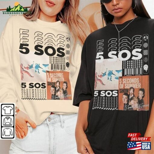 5 Seconds Of Summer Music Shirt Y2k Merch Vintage The Show 2023 Tour Sweatshirt 5Sos Gift L2204mu T-Shirt