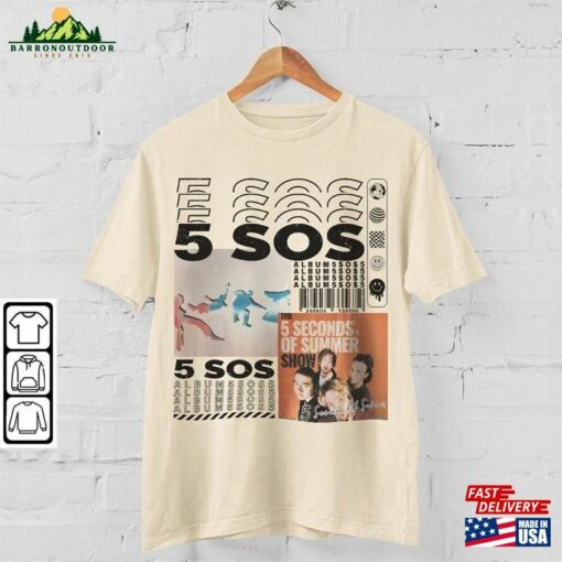 5 Seconds Of Summer Music Shirt Y2k Merch Vintage The Show 2023 Tour Sweatshirt 5Sos Gift L2204mu T-Shirt