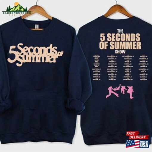 5 Seconds Of Summer Shirt 5Sos T-Shirt Sweatshirt Hoodie Unisex Show World Tour 2023