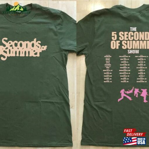 5 Seconds Of Summer Shirt 5Sos T-Shirt Sweatshirt Hoodie Unisex Show World Tour 2023