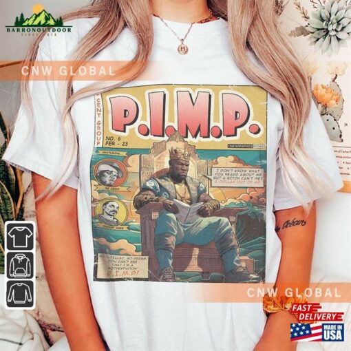 50 Cent Comic Shirt 90S Vintage Merch Art P I M Get Rich Or Die Tryin’album Rap Tour 2023 Graphic Tee Gift Fan V1 Classic Hoodie