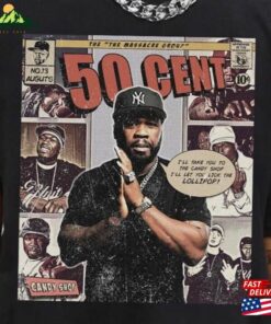 50 Cent Comic Shirt 90S Vintage Merch Book Art Candy Shop The Massacre Album World Tour Ticket 2023 Graphic Tee Gift Hoodie Classic