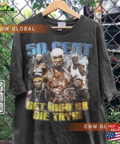 50 Cent Rap Shirt Get Rich Or Die Tryin Album 90S Y2k Merch Vintage Hiphop Sweatshirt Unisex Hoodie