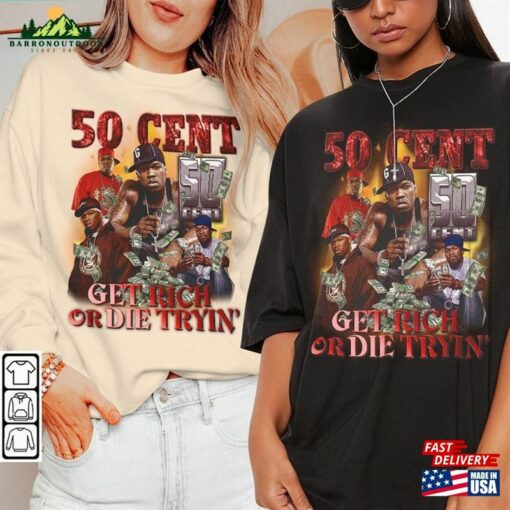 50 Cent Rap Shirt K2 Get Rich Or Die Tryin Album 90S Y2k Merch Vintage Hiphop Sweatshirt T-Shirt Hoodie