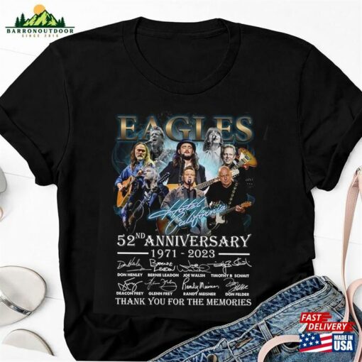 52Nd Anniversary Eagles Band Shirt The Long Goodbye Final Tour 2023 T-Shirt Fan Gifts Classic