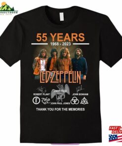55 Years 1968 – 2023 Led Zeppelin Thank You For The Memories T Shirt Music Lover Classic Unisex