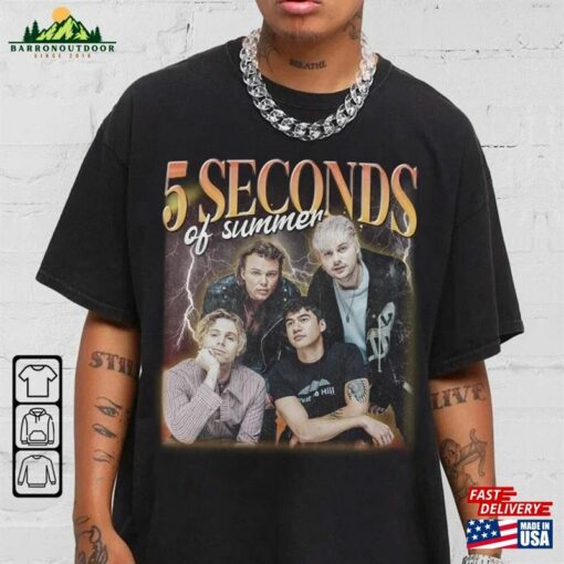 5S Of Summer 2 Sided Shirt Seconds Band For 5Sos Fan T-Shirt Sweatshirt