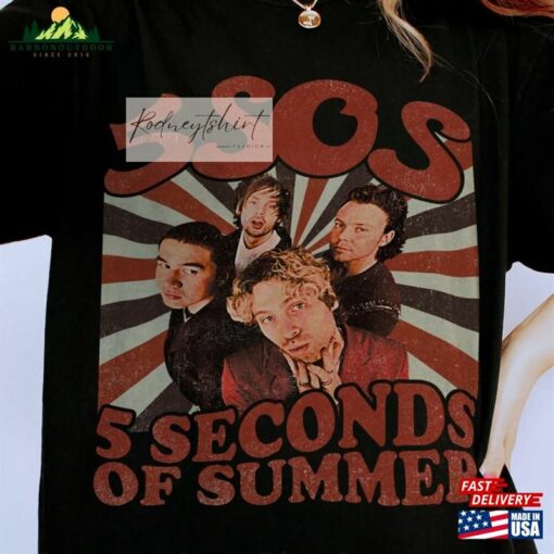 5Sos Funny Shirt 5 Seconds Of Summer T-Shirt Vintage The Show 2023 Tour Sweatshirt Classic Hoodie