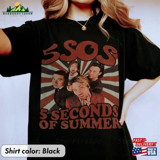 5Sos Funny Shirt 5 Seconds Of Summer Vintage The Show 2023 Tour Sweatshirt Unisex T-Shirt