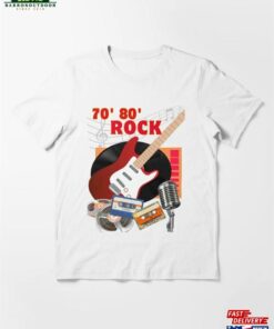 70’S 80’S Rock Guitar Vinyl Record Magnetophone Tape Classic Hoodie