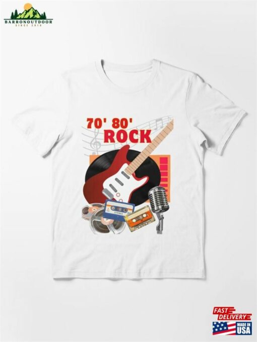 70’S 80’S Rock Guitar Vinyl Record Magnetophone Tape Classic T-Shirt