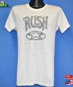 70S Rush Band Tee Rock Metal Star Logo Soft Thin Concert Tour T Shirt Small Classic Sweatshirt 4