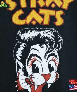 80’S Stray Cats 1983 Tour Vintage Band Vest T-Shirt Hoodie 3 80'S Stray Cats 1983 Tour Vintage Band Vest T Shirt Hoodie 4