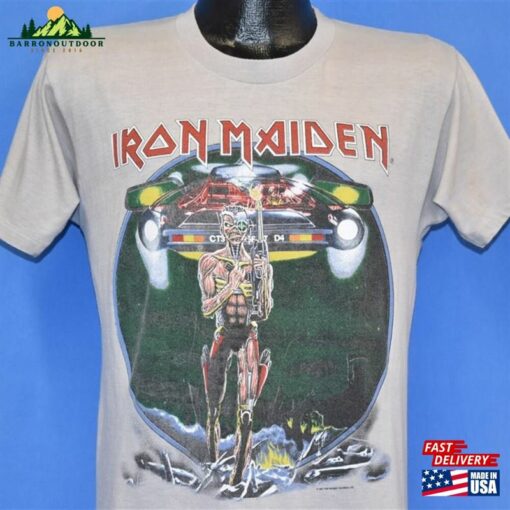 80S Iron Maiden Somewhere On Tour 1987 Eddie Lives Rock T Shirt Medium Sweatshirt Hoodie