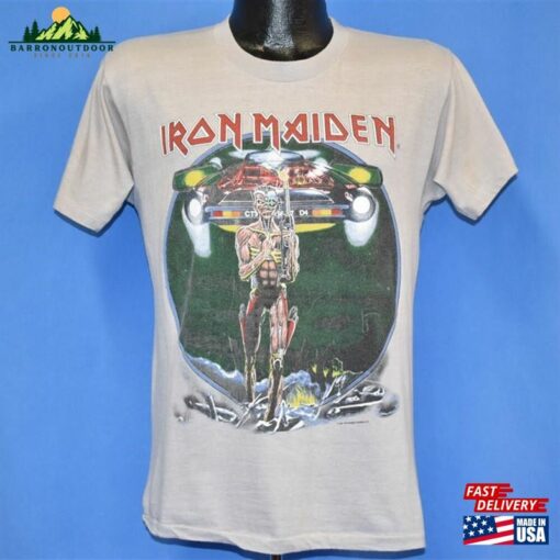 80S Iron Maiden Somewhere On Tour 1987 Eddie Lives Rock T Shirt Medium Sweatshirt Hoodie