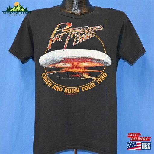 80S Pat Travers Band Crash And Burn Tour Blues Rock Concert T Shirt Medium Hoodie T-Shirt