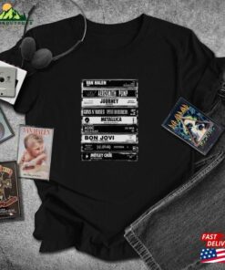 80S Rock Bands Cassette Tape Shirt Vintage Style Retro Eighties Ac Dc Aerosmith Hoodie Sweatshirt 3 80S Rock Bands Cassette Tape Shirt Vintage Style Retro Eighties Ac Dc Aerosmith Hoodie Sweatshirt 4