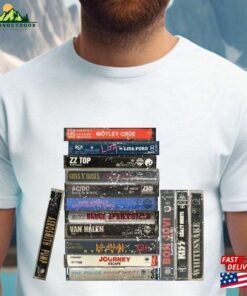 80S Rock Music Cassettes Tape T-Shirt Bands Shirt Classic